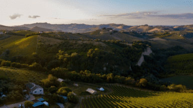 Glamping familievakantie Marche Italie