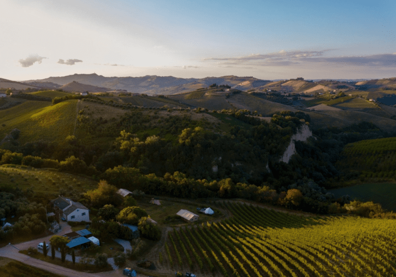 Glamping familievakantie Marche Italie